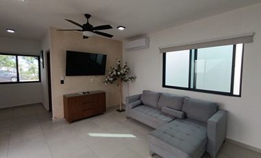 CASA EN RENTA AMUEBLADA AL NORTE DE MÉRIDA  CHOLUL  PRIVADA LUNARE