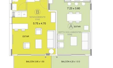 VENTA 2 AMB CON BALCON A ESTRENAR EN BOEDO