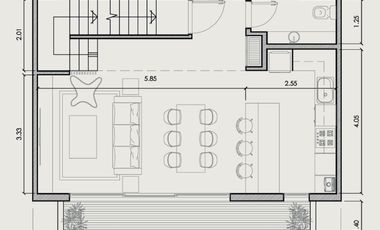 Departamento en dúplex - 3 amb - En pozo - Olivos