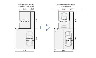 PISO 3 Ambientes MUY GRANDES | 96,5m² | gran suite | 2 baños completos | Cochera fija | Gran Baulera