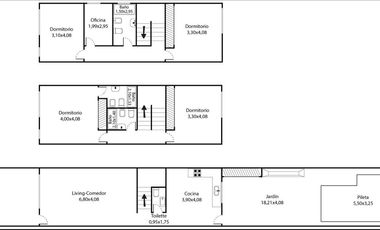 VENTA CASA TRIPLEX 6AMB FLORIDA JARDIN Y PILETA