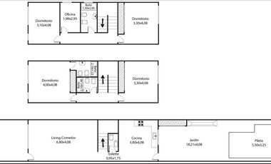 VENTA CASA TRIPLEX 6AMB FLORIDA JARDIN Y PILETA