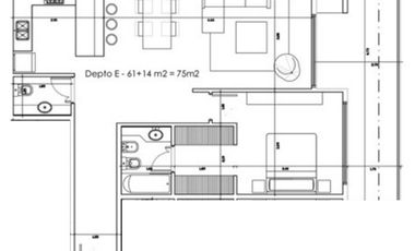Venta dos ambiente con parrilla-Palermo Hollywood