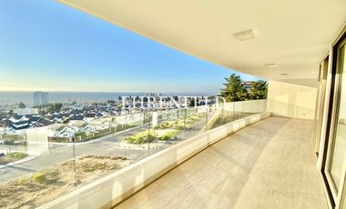 Concón, Montemar. Departamento nuevo de 99 m2, vista al mar.