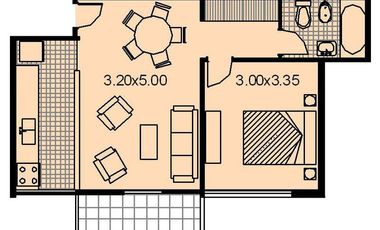 Departamento 2 Ambientes al Frente con Balcón - Caballito - Av. Pedro Goyena