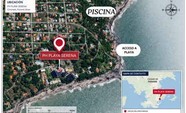 Venta en PH Playa Serena frente al mar apto. 115mt2, amoblado kf