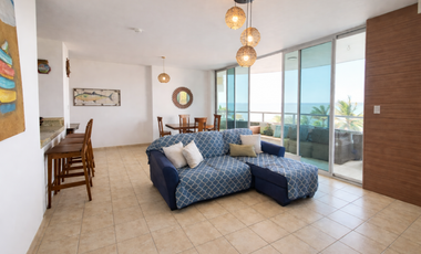 Venta en PH Playa Serena frente al mar apto. 115mt2, amoblado kf