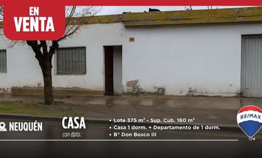 EN VENTA Casa en B° Don Bosco III Neuquén