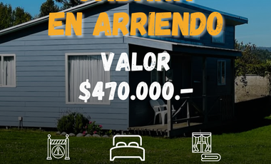 SE ARRIENDA CABAÑA FULL AMOBLADA