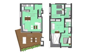 Departamento en duplex de 4 ambientes- Zona Sur Playa