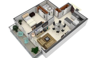 Exc 1 Amb c/ Bcón A ESTRENAR - Apto Prof. en Las Cañitas - Posibilidad de Cochera!!