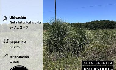 Terreno a la venta en Costa del Este - Ruta Interbalnearia e/ Av. 2 y 3