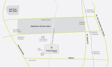 Departamento en Alquiler en Pasionaria San Isidro 2 amb en  Alquiler, Jardín, Cochera doble