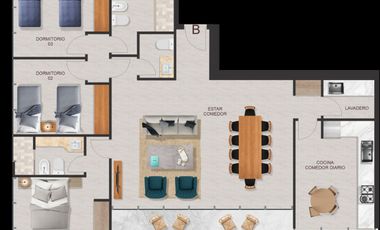 DEPARTAMENTO A ESTRENAR 3 DORMITORIOS TORRE FÉNIX