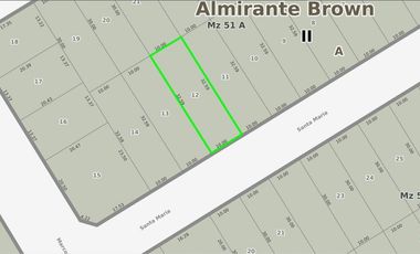 LOTE EN VENTA 326 MTS BURZACO MUY BIEN UBICADO