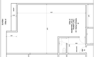 Venta 3 amb TERRAZA con escritorio, baño 180 cuota