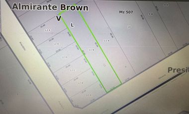 LOTE SOBRE AVENIDA DE 12.5 X 65 FONDO TOTAL 812,50