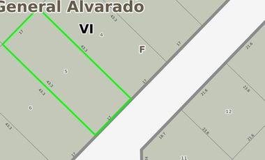 Venta terreno Mar del sur 736 mts