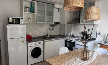 Departamento amoblado de 2 ambientes con cochera y terraza propia