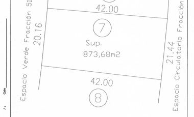 Terreno 872 m2 / Barrio Los Sauces, Rumencó.