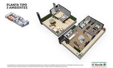 Departamento en 2 plantas en venta 3 ambientes - En Pozo - Sensum Quilmes Condominio   Resort.