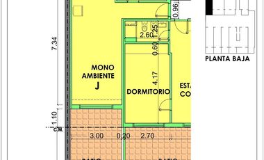 Oficina en venta en Barrio  Martin, Rosario c/ patio!