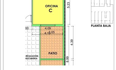 Oficina en venta en Barrio  Martin, Rosario c/ patio!