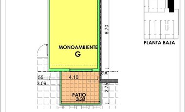 Oficina en venta en Barrio  Martin, Rosario c/ patio!