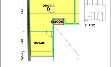 Oficina en venta en Barrio  Martin, Rosario c/ patio!