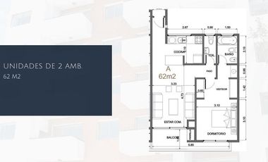 Venta departamento 2 ambientes tigre centro