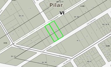Doble terreno en Pilar para diversos usos