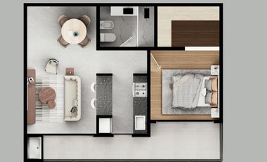 DEPARTAMENTO DE POZO R. DE ESCALADA CENTRO-  2 AMB . AMENITIES .OPCIONAL COCHERA . FINANCIACIÓN .