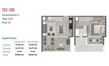 SIN COMISION - 1D+1B EN MACUL