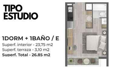 SIN COMISION - DPTO TIPO ESTUDIO EN MACUL
