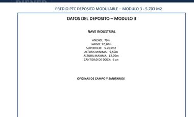 Excelentes posibilidades modulables de Depósitos. Consultar!
