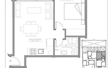 Departamento Dos ambientes alquiler moron