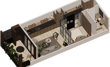 Venta monoambiente con parrilla -Palermo Hollywood