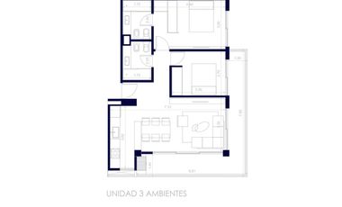 Modernos 3 Amb. al Frente con Balcón en 