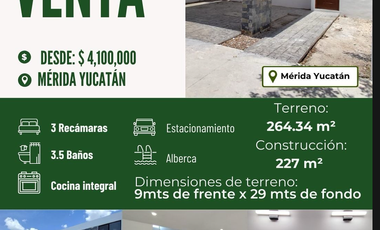 Casa en Venta en Conkal, Mérida Yucatán (EB-VT7996)