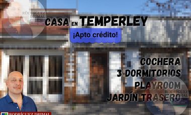 Casa en Temperley con 3 dormitorios, a 3 cuadras de Pasco!