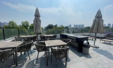 DEPARTAMENTO EN RENTA AMUEBLADO CON TERRAZA EN POLANCO