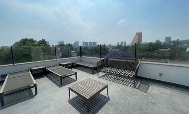 DEPARTAMENTO EN RENTA AMUEBLADO CON TERRAZA EN POLANCO