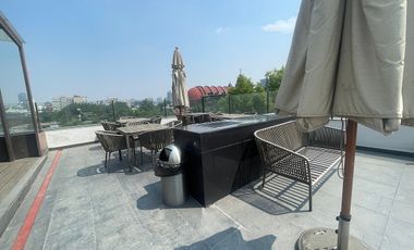 DEPARTAMENTO EN RENTA AMUEBLADO CON TERRAZA EN POLANCO