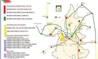 Terreno en Venta Parque Industrial Huejotzingo