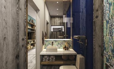 DEPARTAMENTO EN VENTA EN PLAYA DEL CARMEN DE 2 HABITACIONES CON ALBERCA, GYM Y SEGURIDAD 24/7