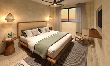 En venta departamento beach front en Mahahual de 2 habitaciones con piscina y pet-frendly