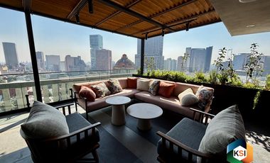 Departamento en nivel alto con vista a Reforma y excelente valor en Tabacalera