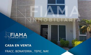 CASA EN VENTA EN FRACC. BONATERRA (COTO BONATURA), TEPIC, NAY. (F)