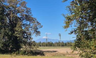Parcela con vista al volcán y vegetación