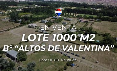 LOTE 1000m2 | EN ALTOS DE VALENTINA